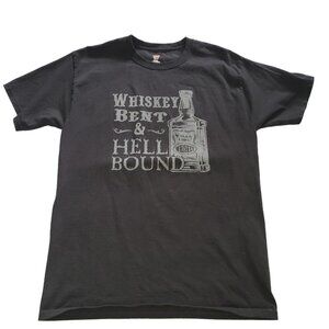 Hanes Whiskey Bent & Hell Bound size M tagless black short sleeve